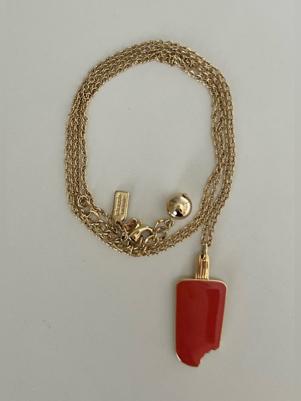 Whimsical Kate Spade New York Enamel Popsicle Pendant Necklace, 34” Gold Chain